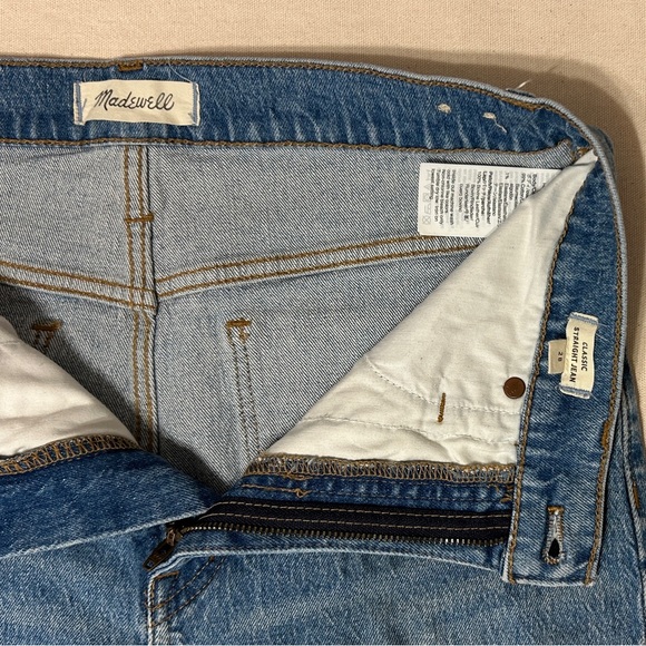 Madewell Straight Leg Blue Jeans - Picture 4 of 6